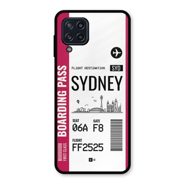 Sydney Boarding Pass Metal Back Case for Galaxy M32