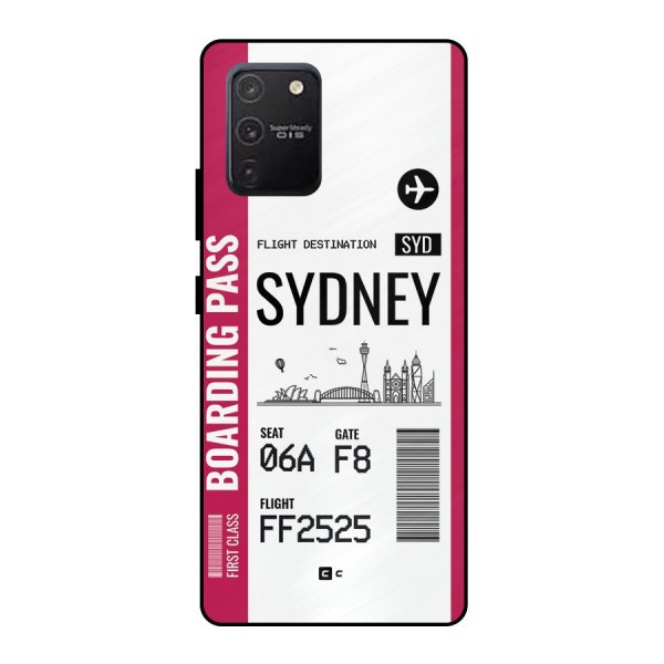 Sydney Boarding Pass Metal Back Case for Galaxy S10 Lite