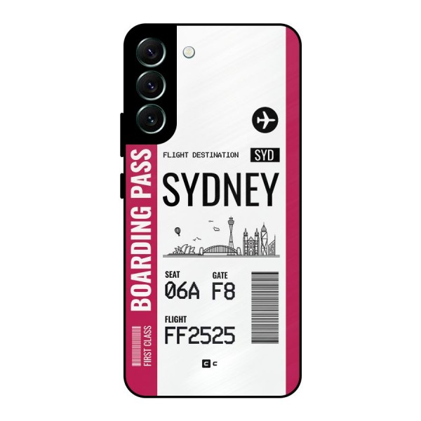 Sydney Boarding Pass Metal Back Case for Galaxy S22 Plus 5G