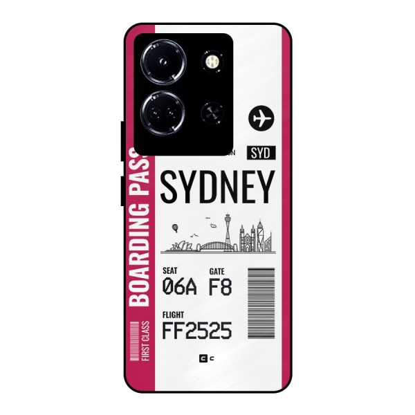 Sydney Boarding Pass Metal Back Case for Infinix Note 30 5G