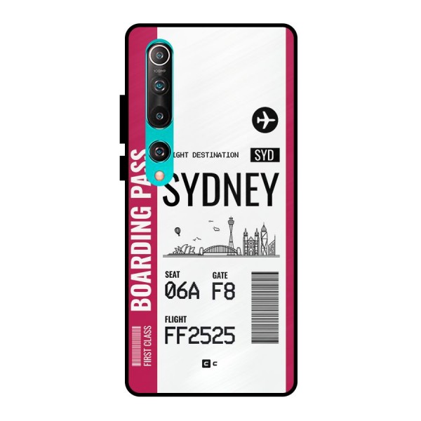 Sydney Boarding Pass Metal Back Case for Mi 10
