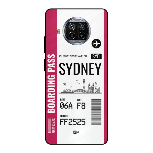 Sydney Boarding Pass Metal Back Case for Mi 10i