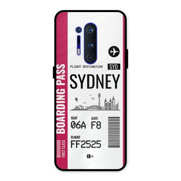 Sydney Boarding Pass Metal Back Case for OnePlus 8 Pro