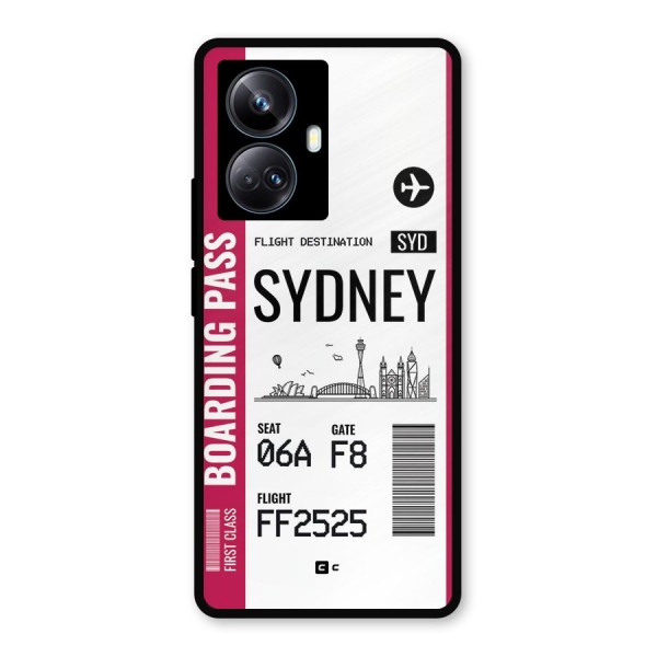 Sydney Boarding Pass Metal Back Case for Realme 10 Pro Plus