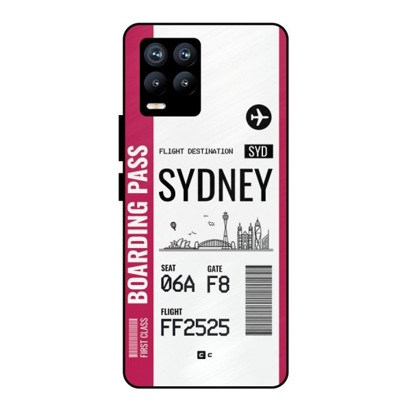 Sydney Boarding Pass Metal Back Case for Realme 8 Pro