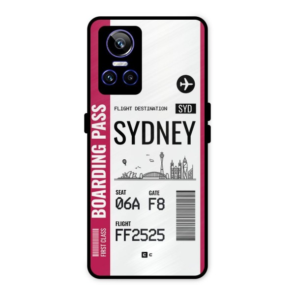 Sydney Boarding Pass Metal Back Case for Realme GT Neo 3