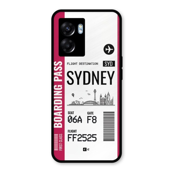 Sydney Boarding Pass Metal Back Case for Realme Narzo 50 5G