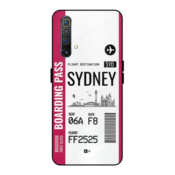Sydney Boarding Pass Metal Back Case for Realme X3