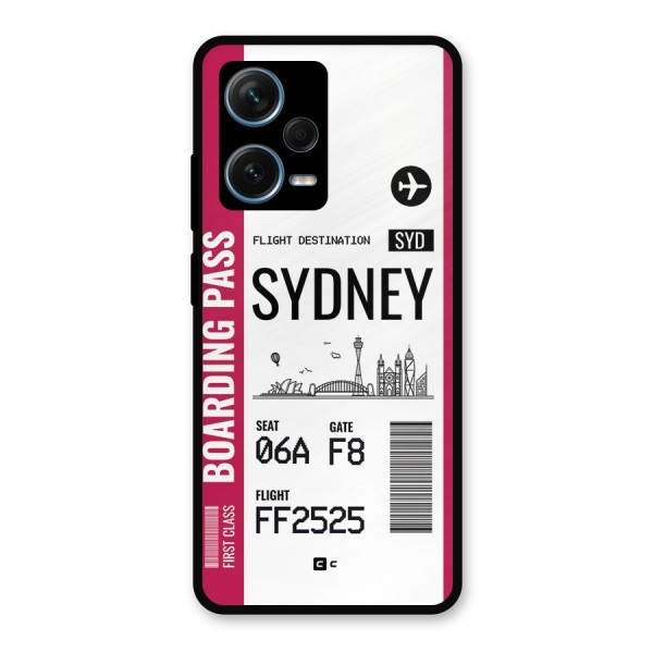 Sydney Boarding Pass Metal Back Case for Redmi Note 12 Pro Plus 5G