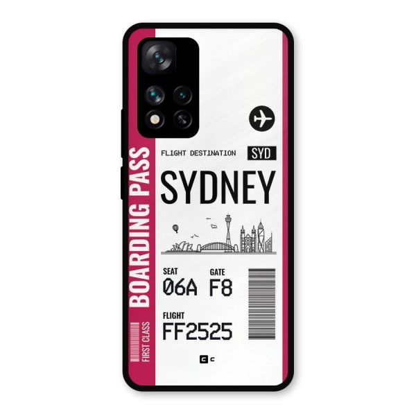 Sydney Boarding Pass Metal Back Case for Xiaomi 11i Hypercharge 5G