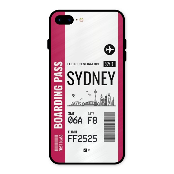 Sydney Boarding Pass Metal Back Case for iPhone 8 Plus