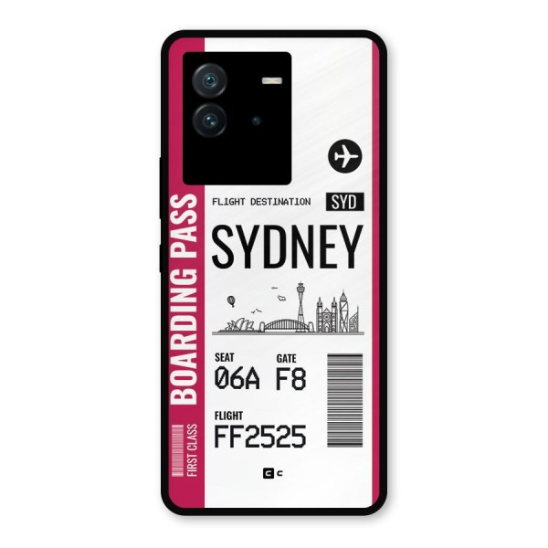 Sydney Boarding Pass Metal Back Case for iQOO Neo 6 5G