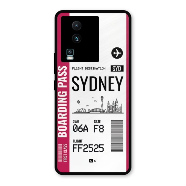 Sydney Boarding Pass Metal Back Case for iQOO Neo 7 Pro