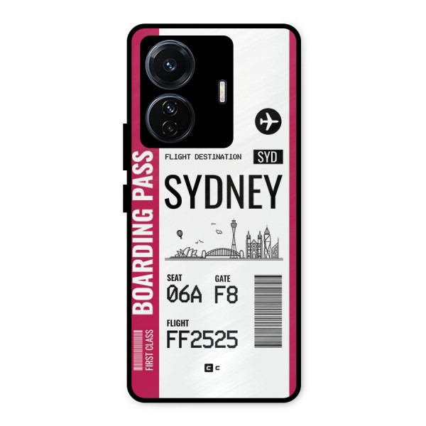 Sydney Boarding Pass Metal Back Case for iQOO Z6