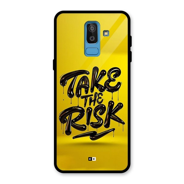 Take The Risk Glass Back Case for Galaxy J8