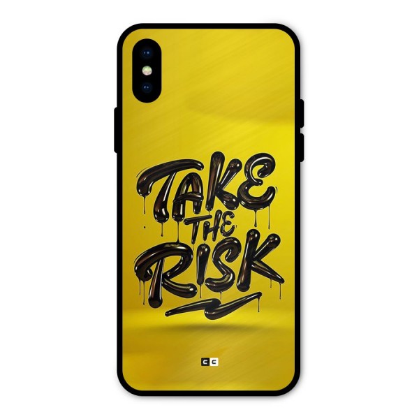 Take The Risk Metal Back Case for iPhone X