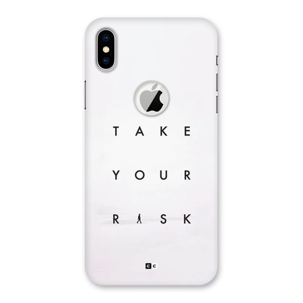 Take Your Risk Back Case for iPhone X Logo Cut