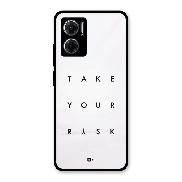 Take Your Risk Glass Back Case for Redmi 11 Prime 5G