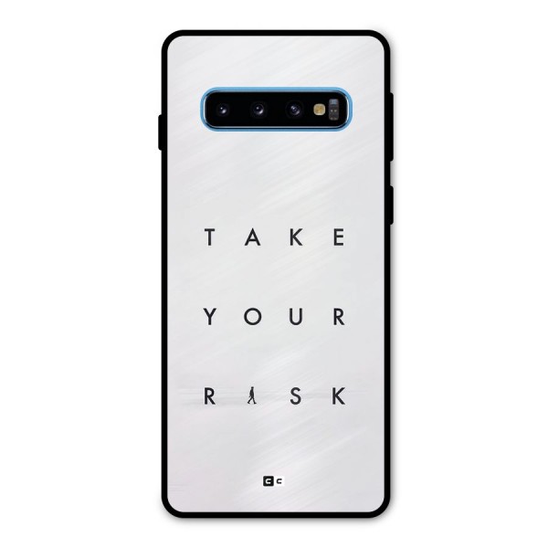 Take Your Risk Metal Back Case for Galaxy S10