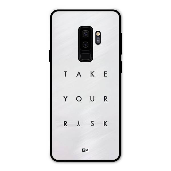 Take Your Risk Metal Back Case for Galaxy S9 Plus