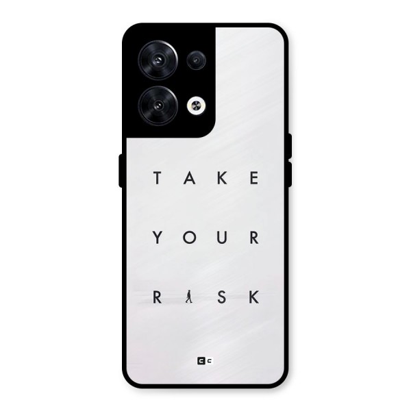 Take Your Risk Metal Back Case for Oppo Reno8 5G
