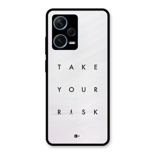 Take Your Risk Metal Back Case for Redmi Note 12 Pro Plus 5G