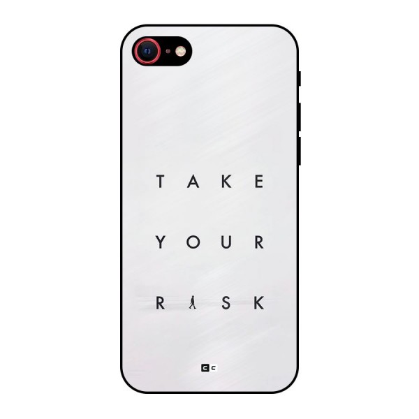 Take Your Risk Metal Back Case for iPhone SE 2022