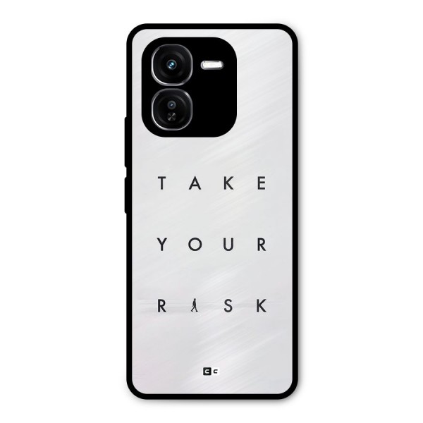 Take Your Risk Metal Back Case for iQOO Z9x
