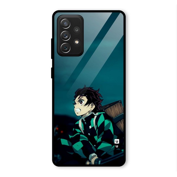 Tanjiro demon slayer Glass Back Case for Galaxy A72