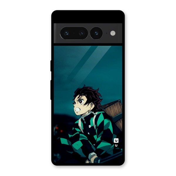 Tanjiro demon slayer Glass Back Case for Google Pixel 7 Pro