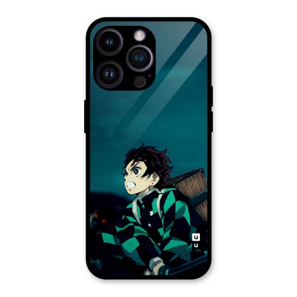 Tanjiro demon slayer Glass Back Case for iPhone 14 Pro Max