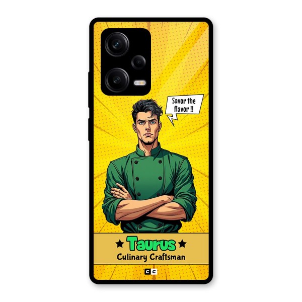 Taurus Craft Glass Back Case for Redmi Note 12 Pro