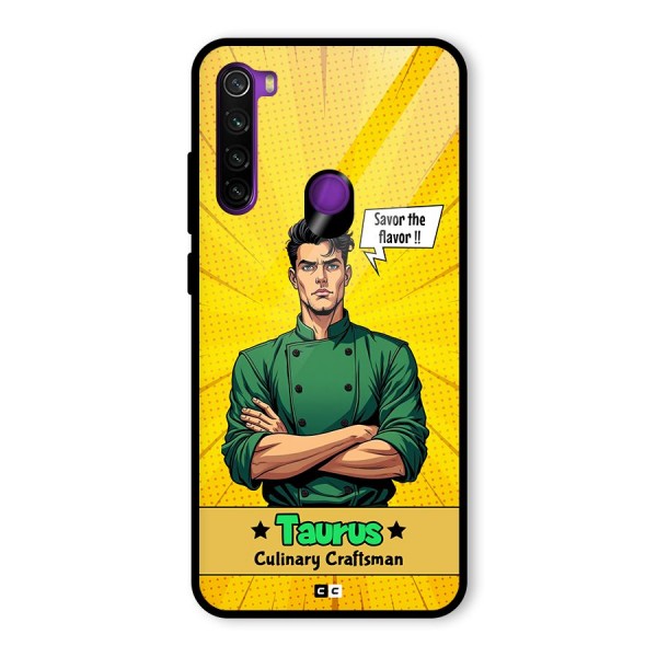 Taurus Craft Glass Back Case for Redmi Note 8