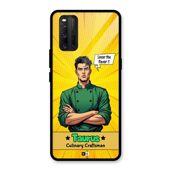 Taurus Craft Glass Back Case for Vivo iQOO 3