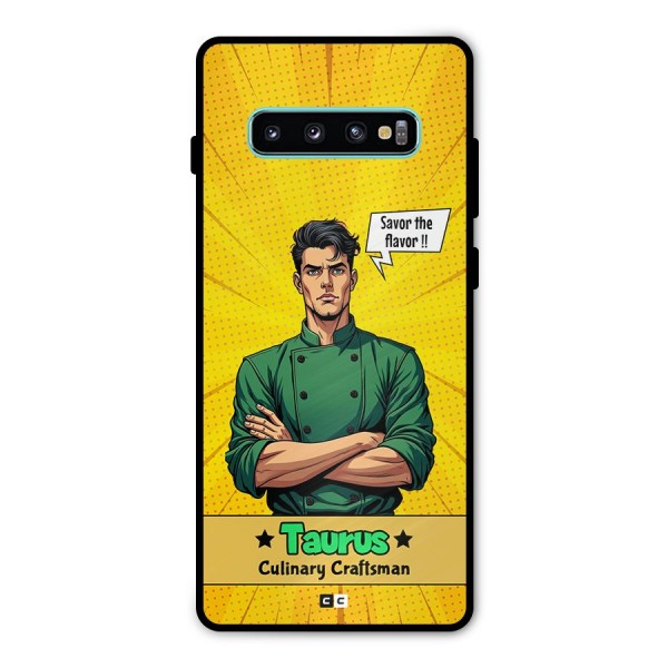 Taurus Craft Metal Back Case for Galaxy S10 Plus