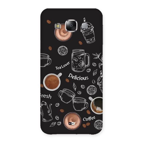 Tea And Coffee Mixture Back Case for Galaxy E5