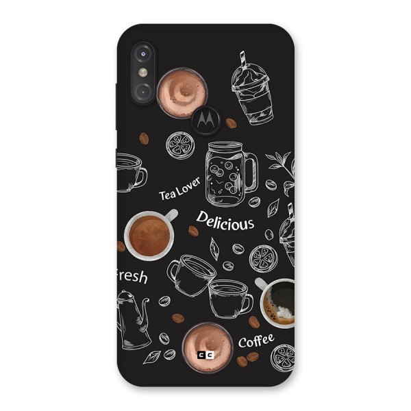 Tea And Coffee Mixture Back Case for Motorola One Power