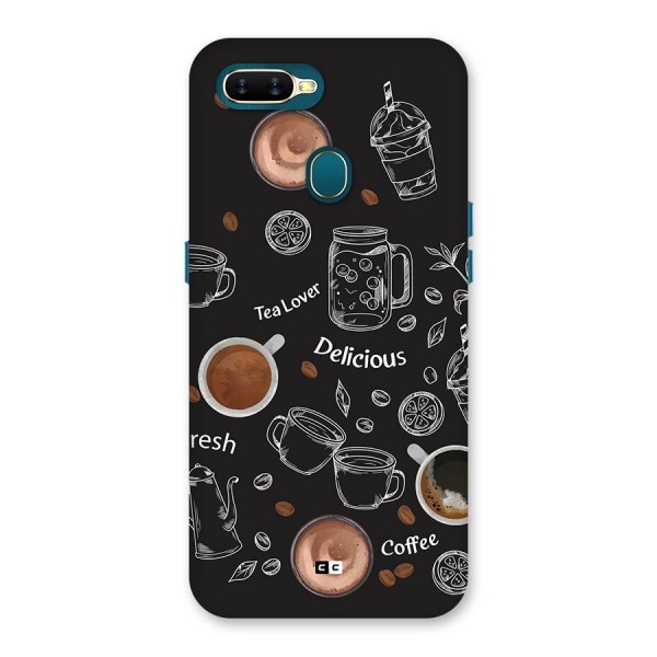 Tea And Coffee Mixture Back Case for Oppo A12