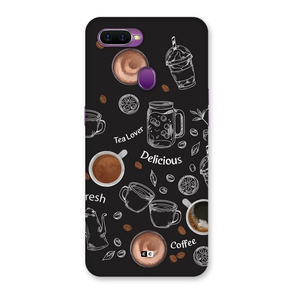 Tea And Coffee Mixture Back Case for Oppo F9