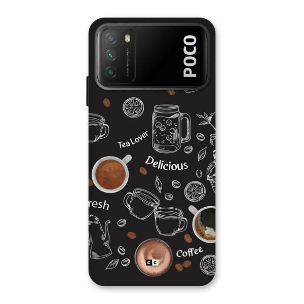 Tea And Coffee Mixture Back Case for Poco M3