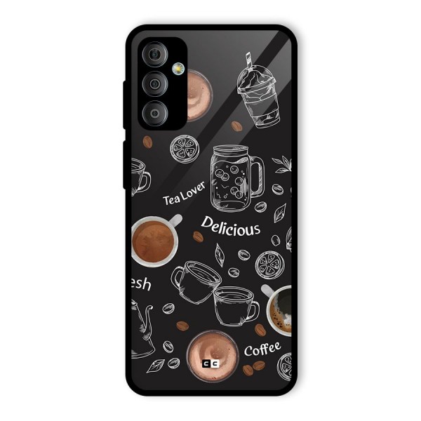Tea And Coffee Mixture Glass Back Case for Galaxy F23