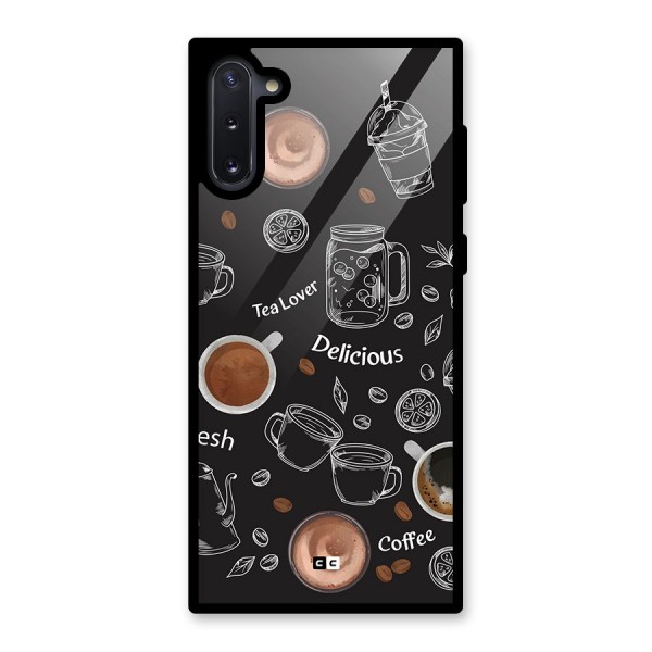 Tea And Coffee Mixture Glass Back Case for Galaxy Note 10