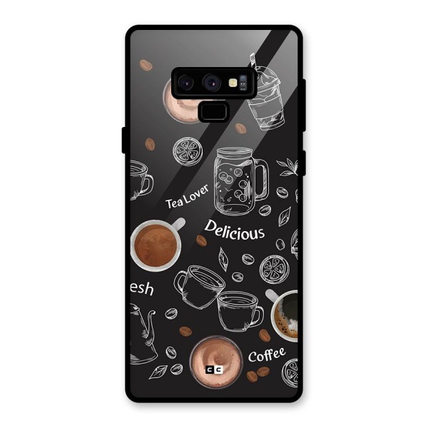 Tea And Coffee Mixture Glass Back Case for Galaxy Note 9