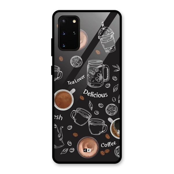 Tea And Coffee Mixture Glass Back Case for Galaxy S20 Plus