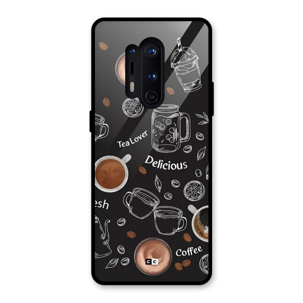 Tea And Coffee Mixture Glass Back Case for OnePlus 8 Pro