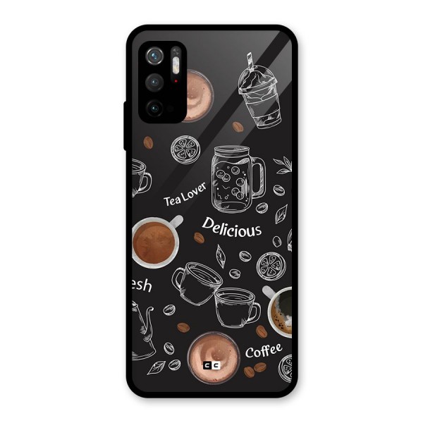 Tea And Coffee Mixture Glass Back Case for Poco M3 Pro 5G