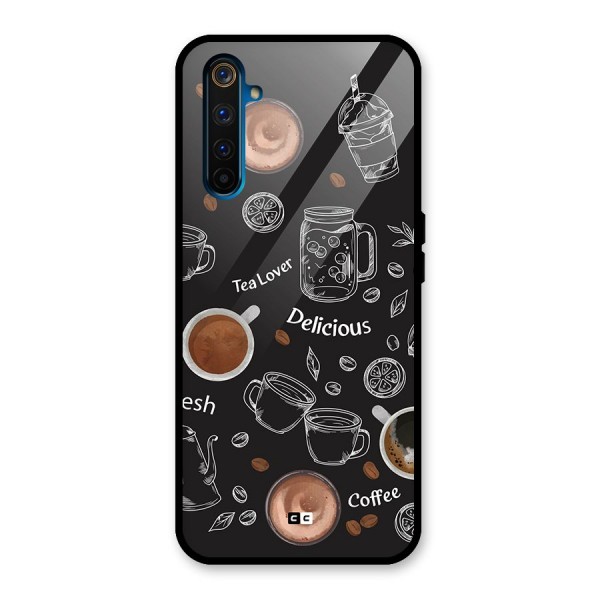 Tea And Coffee Mixture Glass Back Case for Realme 6 Pro