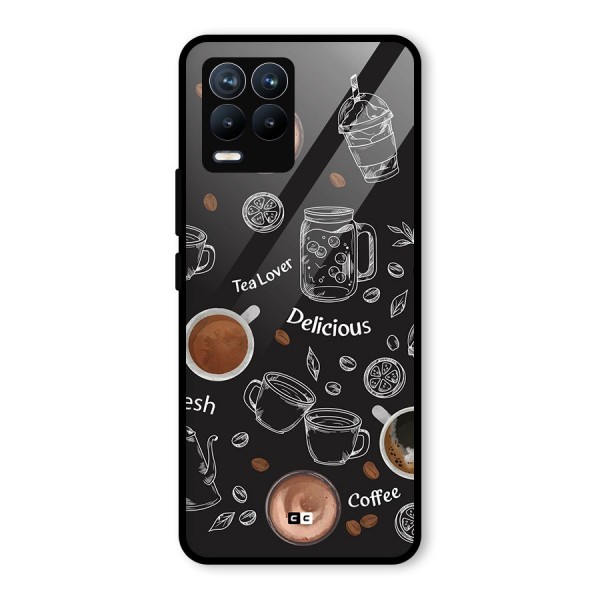 Tea And Coffee Mixture Glass Back Case for Realme 8 Pro