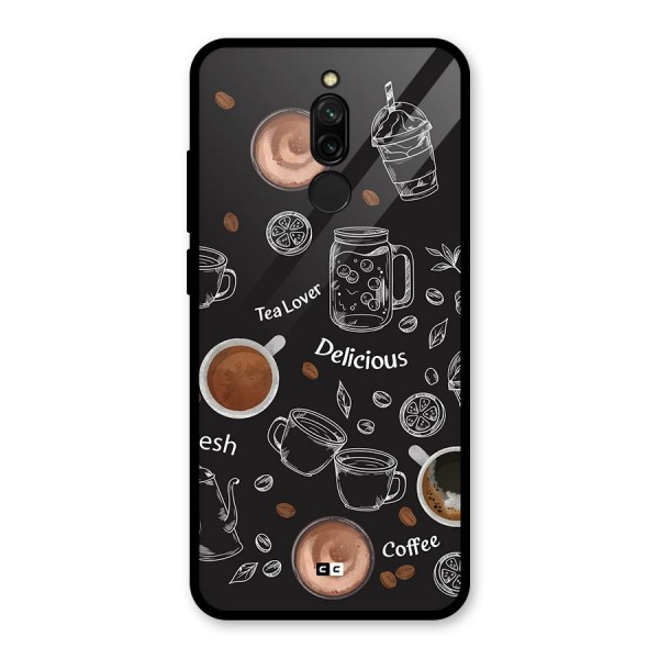 Tea And Coffee Mixture Glass Back Case for Redmi 8