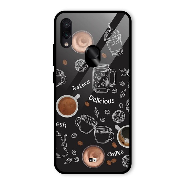 Tea And Coffee Mixture Glass Back Case for Redmi Note 7S